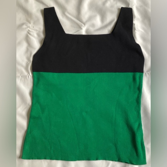 Green and black colour blocktank top/vest - Picture 1 of 6